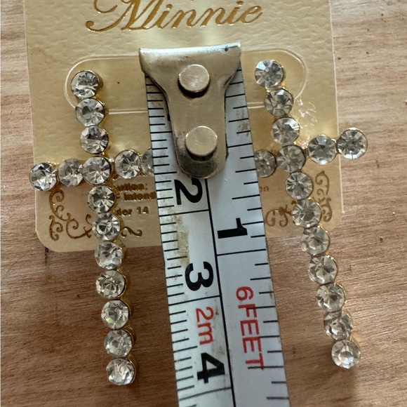 Minnie Cross Earrings NWT - Picture 3 of 3